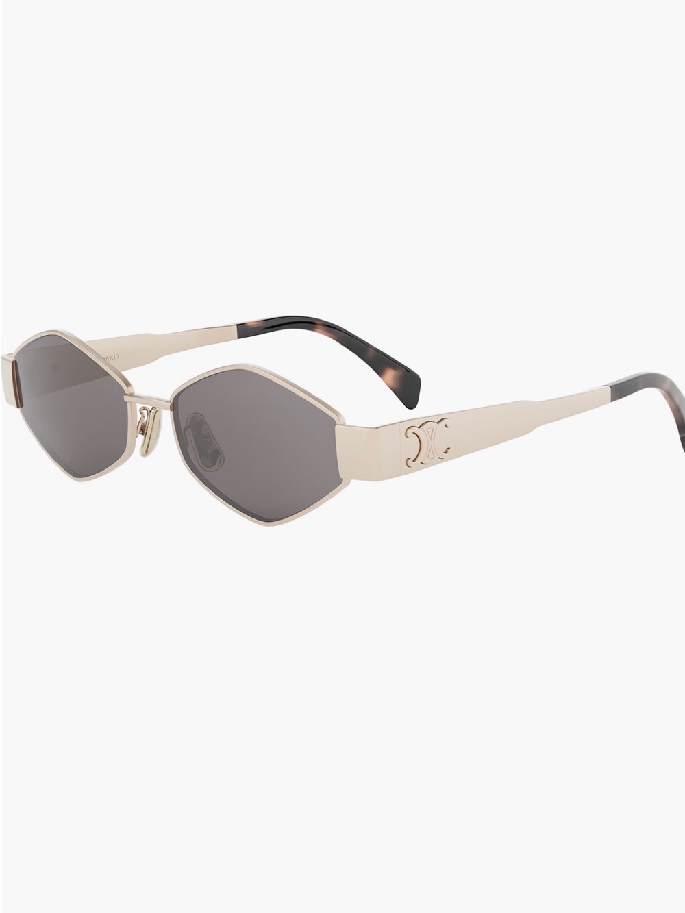 Celine Rose Gold/ Smoke Geometric Sunglasses